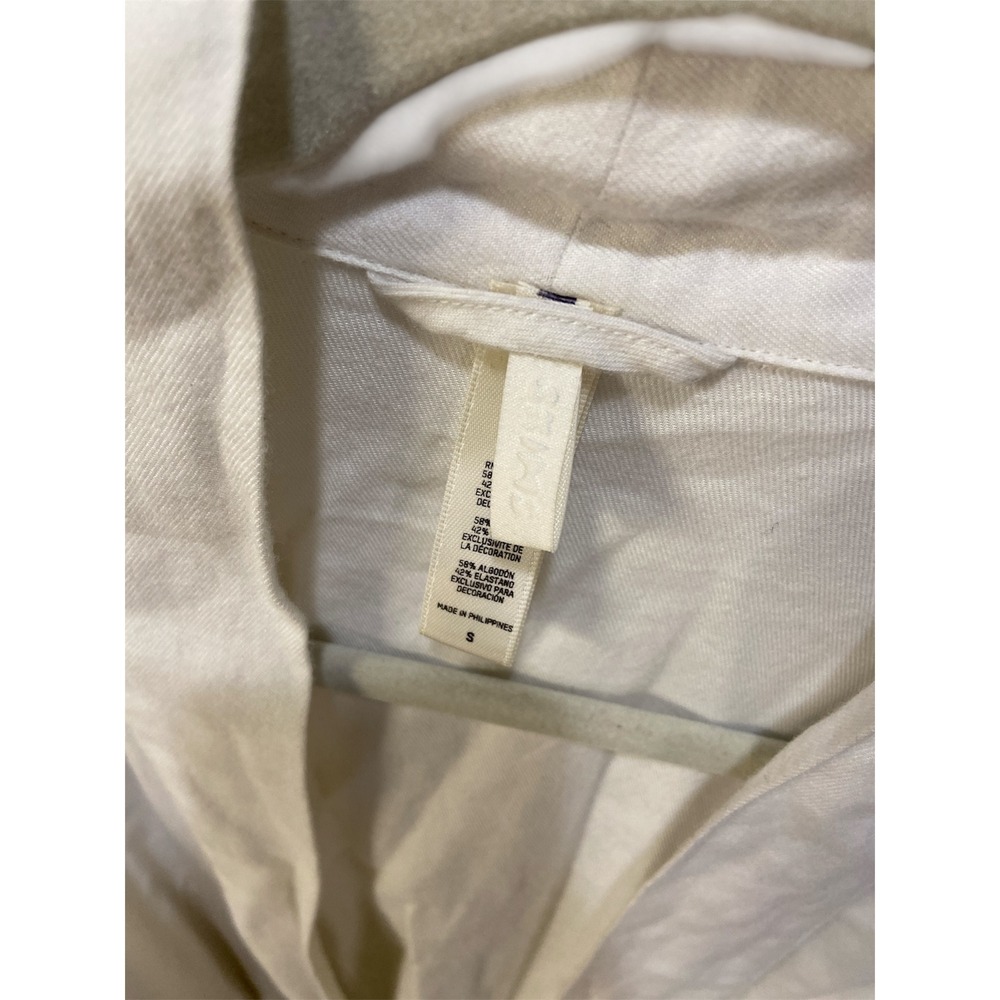 SKIMS Woven Kimono Wrap Top Bone Ivory White Small Loungewear Belted L/S - Picture 5 of 5